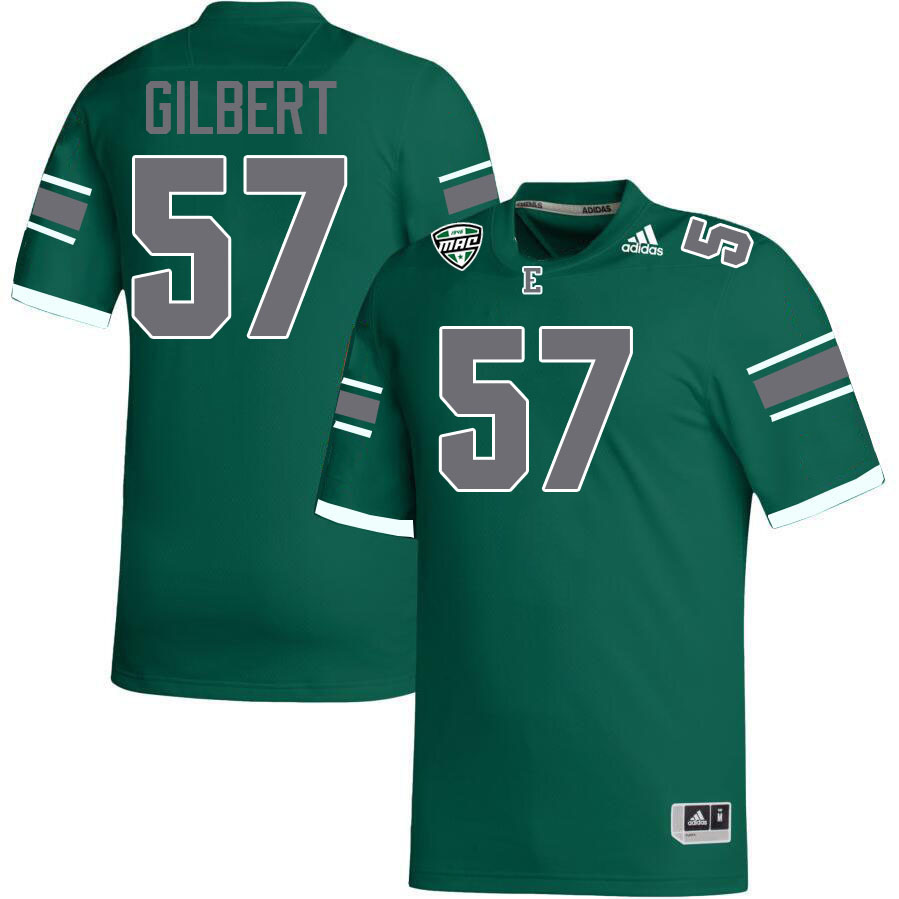 #57 Makhi Gilbert Eastern Michigan Jersey,Eastern Michigan University Eagles Football Jersey-Green